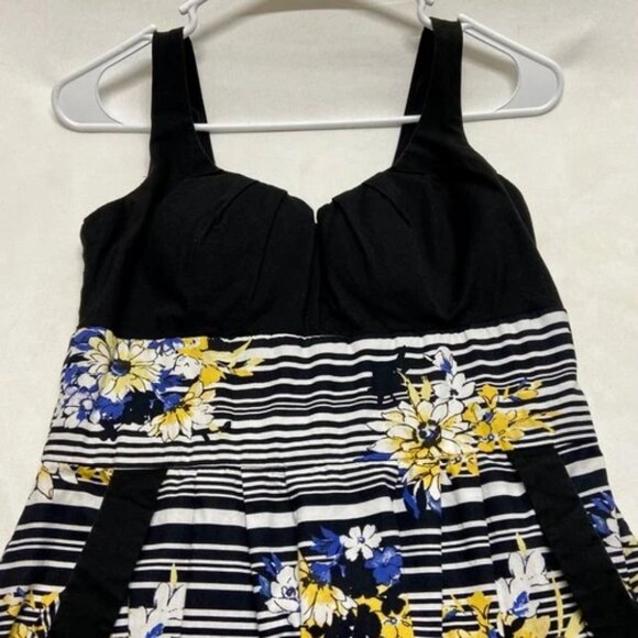 B. Smart Dress Women's Small Multi-Color Floral Cotton Summer Sundress Pockets - Picture 11 of 11